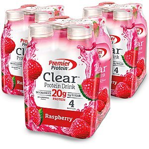 12-Count 16.9-oz Premier Protein Clear Protein Drink (Raspberry) $10.51 w/ S/S + Free Shipping