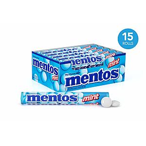 15-Rolls Mentos Chewy Candy (Mint Flavor) $6.75 & More