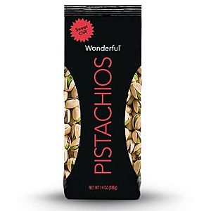 Wonderful Pistachios (14oz Sweet Chili, Salt & Pepper, 16oz Lightly Salted) $5.40 each & More + Free Store Pickup