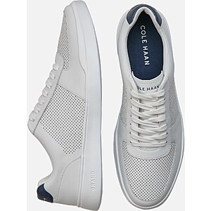 Cole Haan Men's Shoes: Grand Crosscourt Leather Sneakers (White) $50 & More + Free Shipping
