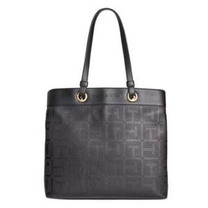 Tommy Hilfiger Women's Callie Perforated Tote (black/gold) $37, Tommy Hilfiger Women's Clara Quilted Crossbody (red/gold) $24.50 & More + Free S/H on $25+