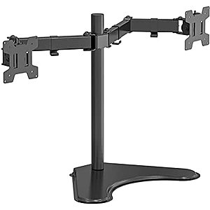 WALI Dual LCD Monitor Fully Adjustable Desk Mount Stand Fits 2 Screens up to 27 inch, 22 lbs. Weight Capacity per Arm (M002), Black $14 at Amazon