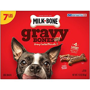 7-Lb Milk-Bone Gravy Bones Dog Biscuits (230+ Biscuits) $6.95