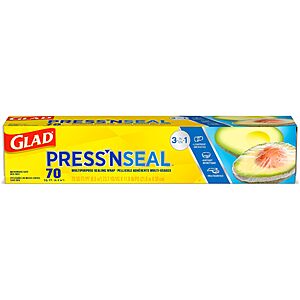 70' Glad Press'n Seal Plastic Food Wrap $3.30 w/ S&S + Free Shipping w/ Prime or on $35+