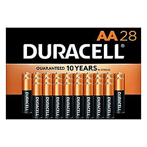 28-Count Duracell CopperTop AA Alkaline Batteries $9.90