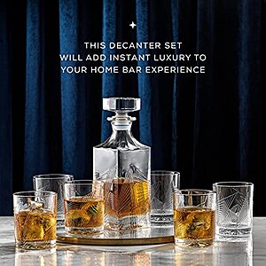 27oz JoyJolt Gatsby Glass Decanter & 6-Count 10oz Whiskey Glasses Set $22.95 + Free Shipping