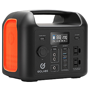 GOLABS Portable Power Station, 299Wh LiFePO4 Battery Backup $239.98 - $20 coupon + 15% off code--> $183.98