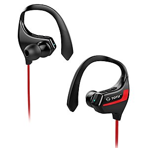 TOTU BT-2 V4.1 Bluetooth Headphones Wireless Music Stereo Sports Headset - Red $7.99
