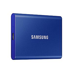 SAMSUNG T7 Portable SSD 500GB Blue and Gray $59.5