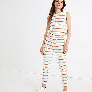 Madewell Women's: Breeze Slim Joggers in Martie Stripe $12, Airterry Tapered Sweatpants: Stitched-Pocket Edition $12, Loop Terry Notched Sweatshirt $10.19 & More + Free Shipping
