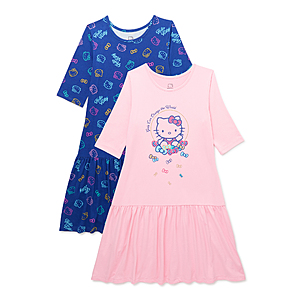 2-Pack Hello Kitty Girls' Short Sleeve Play Dress (size xs-l) $7, 4-Piece The Mandalorian Star Wars Baby & Toddler Girls' Outfit Set (size 12-mos.- 5T) $9 & More + F/S w/ Walmart+