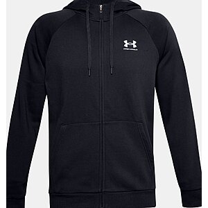 UA Men's Rival Fleece Full-Zip Hoodie (black, steel light heather, summit white, academy) $19.78 + Free Shipping