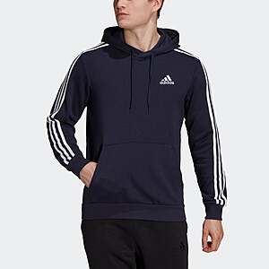 adidas Men's Essentials French Terry 3-Stripes Hoodie (legend ink/white; size s - xxl) $16.08 + Free Shipping