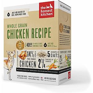10-lb The Honest Kitchen Whole Grain Dehydrated Dog Food (Chicken Recipe) $30.95 w/ S&S + Free S&H