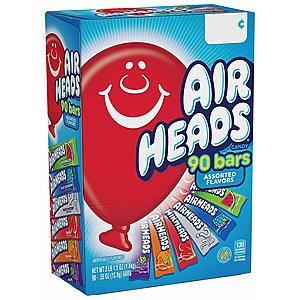 90-Count AirHeads Chewy Fruit Candy Bars (variety pack) $6.04 with 15% S&S