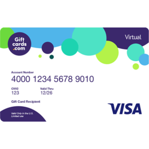 Additional Savings on Visa Virtual eGift Cards, Extra 5% Off ($6 Fee Applies)