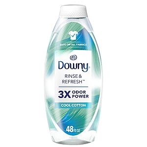 48-Oz Downy Rinse & Refresh Liquid Laundry Fabric Softener (Cool Cotton) + $6 Amazon Credit $12.32 w/ S&S + Free Shipping w/ Prime or on $35+