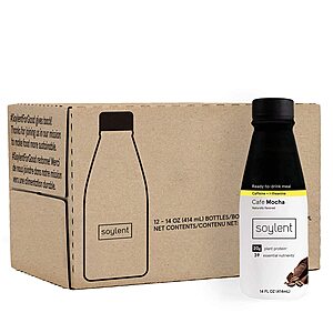 Soylent Meal Replacement Shake, Cafe Mocha, 14 Oz, 12 Pack $18.95 at Amazon