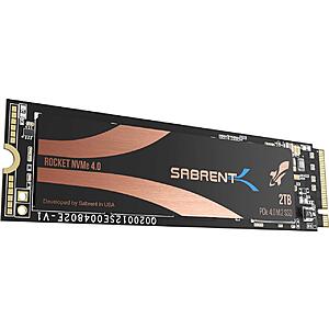 Sabrent Rocket NVMe PCIe 4.0 M.2 2280 Internal SSDs: 2TB $221, 1TB $110.50 + Free Shipping