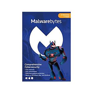 Malwarebytes Anti-Malware 3.0 (5 Devices/1-Year, Key Card) @Newegg $29.99