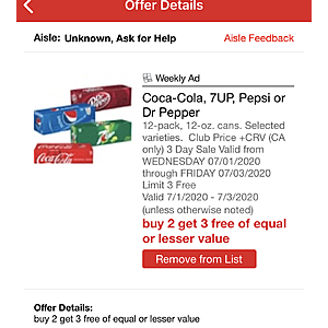 Safeway Coke and Pepsi Brand Sodas 12-Packs on Sale 5 for $10 (approx.)