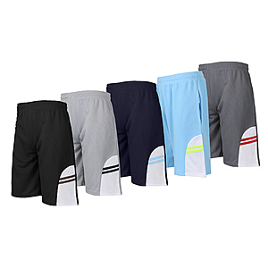 Woot! Men's or Women's 5-Pack Mesh Shorts (Various Colors, Sizes) $20 + Free Shipping w/ Prime