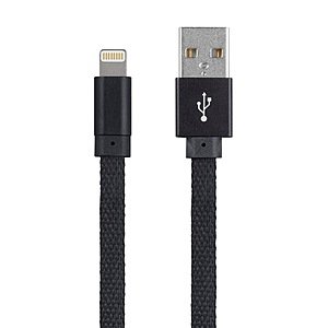 6' Monoprice Shoe String Apple MFi Certified Lightning Cables 2 for $10 & More + Free S&H