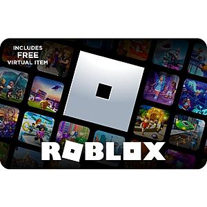 Roblox Gift Cards (Digital Delivery): $40 Gift Card $34 or $10 Gift Card $8.50