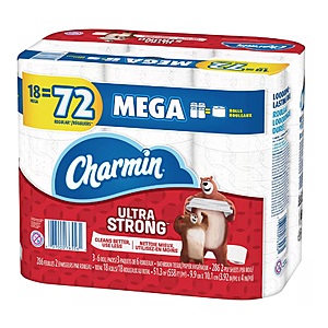54-Ct Mega rolls Charmin Ultra Strong Toilet Paper + $15 Target GC, $53.67 or less with in-store pickup