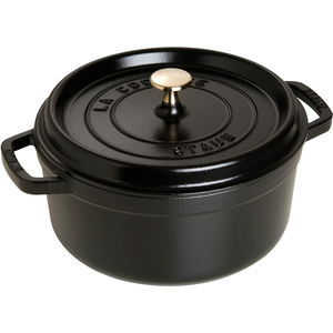 Amazon.com: STAUB Cast Iron Round Cocotte, 28 cm, Black : Home & Kitchen $160.32