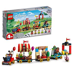 200-Piece LEGO Disney 100 Celebration Train Building Toy w/ 6 Minifigures $32