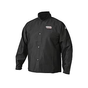 Lincoln Electric Premium Flame Resistant (FR) Cotton Welding Jacket (Black, Size Large) $20 + 2.5% SD Cashback + Free Shipping w/ Prime