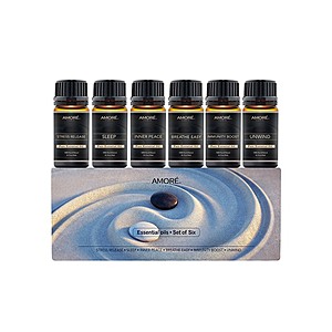 6-Piece 10ml Amore Essential Oils Sets (Yoga, Summer Vibe, Kids Safe, Gentlemen's), More $11 + Free Shipping w/ Prime