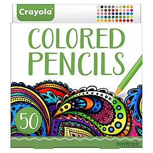 Crayola Adult Coloring Vibrant Colored Pencil Set: 50-Count $7.49, 100-Count $14 or Less + Free Shipping w/ Prime or on $35+