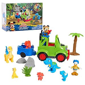 16-Piece Just Play Disney Junior Mickey Mouse Funhouse Dino Safari Rover Playset w/ Lights & Sounds $9.65 + Free Shipping w/ Prime or on $35+