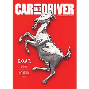Car and Driver Magazine, 4 years for $12