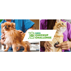 Buy IAMS Dog/Cat Food and Get up to $150 Back on Vet Bill with the IAMS™ Checkup Challenge!