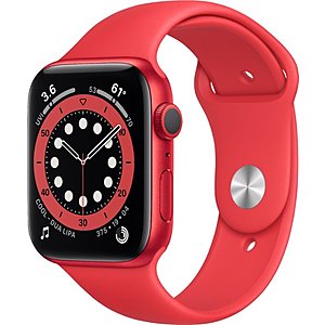 Apple Watch Series 6 GPS Smartwatch w/ Sport Band (44mm, Red) $375 + Free Shipping