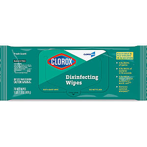 $1.50 70ct Clorox Wipe at Office Depot with Buy Online and Pick Up Store