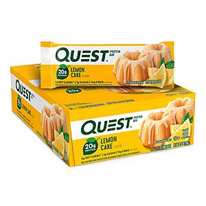 Quest Nutrition Protein Bars as low as $1.25 each with 15% S&S when you buy two 12 packs on amazon