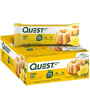 Quest bars Lemon Bar 12 pack as low as $12.57 with 15% S&S and Prime Day discount