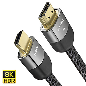 3' Zeskit 8K Ultra HD High Speed 48Gpbs HDMI Cable $6.80