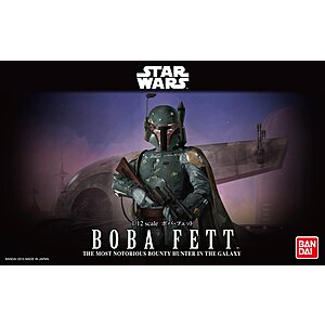 Bandai Star Wars: Boba Fett 1/12 Model Kit Toy $16.91 + Free Shipping w/ Prime or on $35+