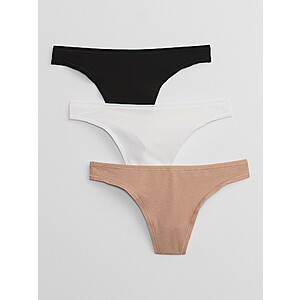 Gap Factory: Up to 75% Off Select Men's Women's & Kids' Apparel: 3-Pack Organic Cotton Thongs $7.29, Men's Straight Jeans $15 & More + Free S/H  on $50+