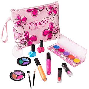 Washable Play Make Up Set for Girls Non Toxic - Full Makeup Set with Bag. (11 PC) For $7.91
