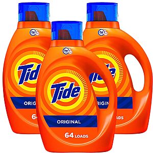 92-Oz Tide Liquid Laundry Detergent (Original, Ultra Oxi, April Fresh, Free & Gentle) 3 for $24 ($8 each) w/ S&S + Free Shipping