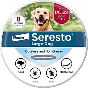 Chewy: 50% off Flea & Tick Products + $20 eGift Card on $49+: Seresto Flea & Tick Collar for Dogs (18-lbs+) + $20 eGift Card for $30 & More + Free Shipping