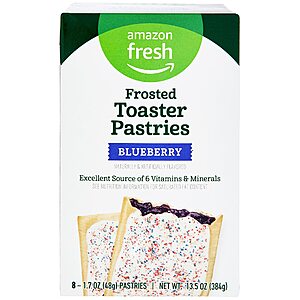 8-Count Amazon Fresh Frosted Toaster Pastries (Blueberry) $1.40 & More + Free Shipping w/ Prime