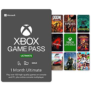1-Month Xbox Game Pass Ultimate Membership (Email Delivery) $8.60