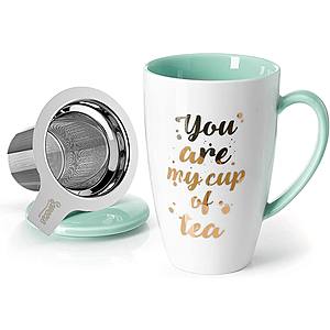 15 OZ Sweese Porcelain Tea Mug with Infuser and Lid (Various) $10.79+ Free Shipping w/ Prime